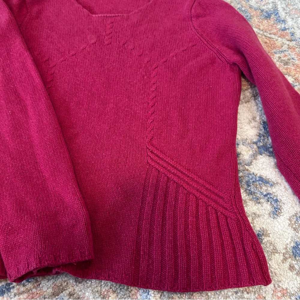 Peruvian Connection Wool/Cashmere Raspberry Crewn… - image 6